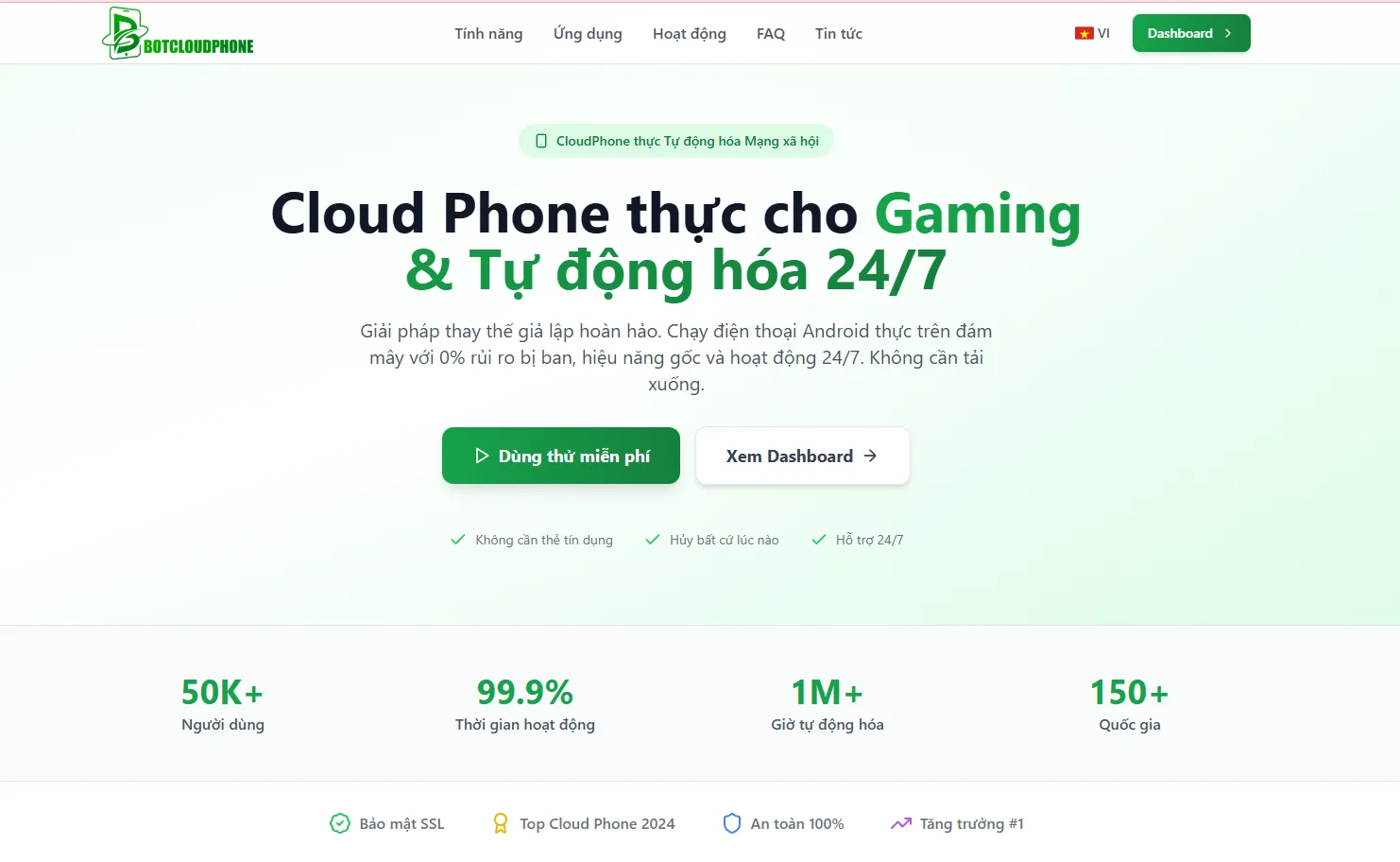 Cloudphone giải pháp thay thế Box Phone Farm